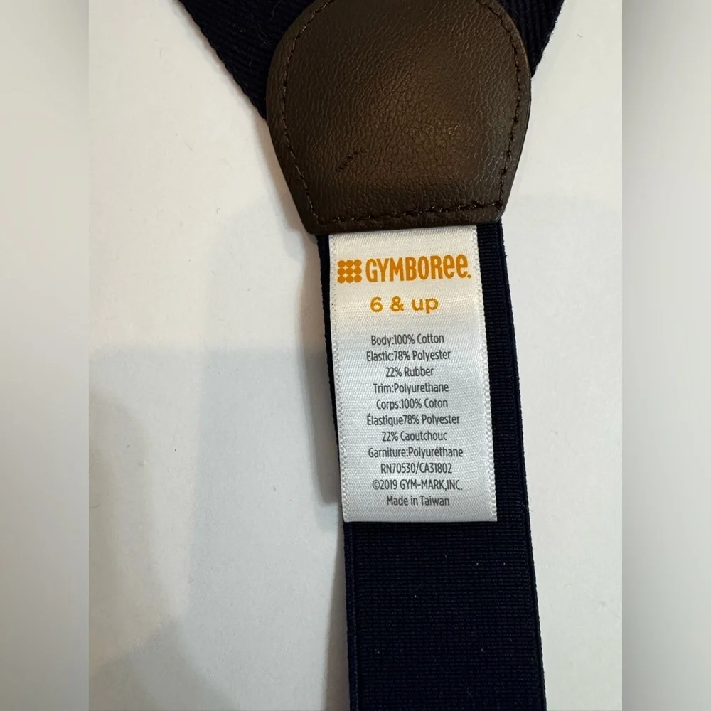 Boys Gymboree Navy Blue Clip-on Suspenders Size 6+